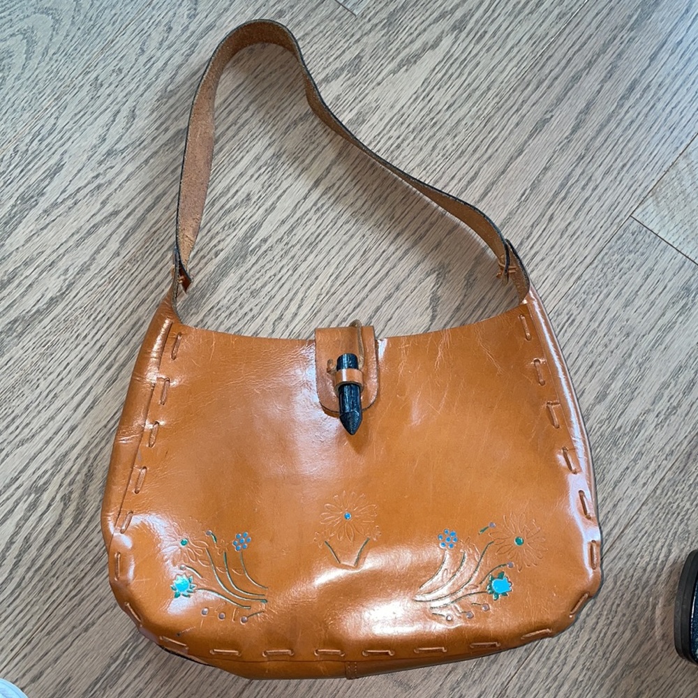 Vintage Bohemian Brown Leather Purse